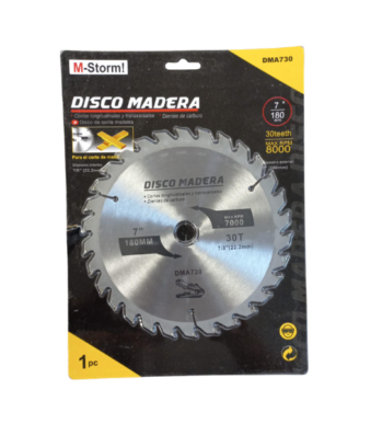 DISCO DE CORTE PARA MADERA 7 PULGADAS 180MM AV25061-25062