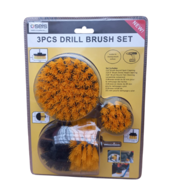 KIT DE 3 CEPILLOS PARA TALADRO AV47896