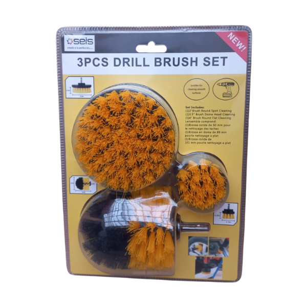 KIT DE 3 CEPILLOS PARA TALADRO AV47896