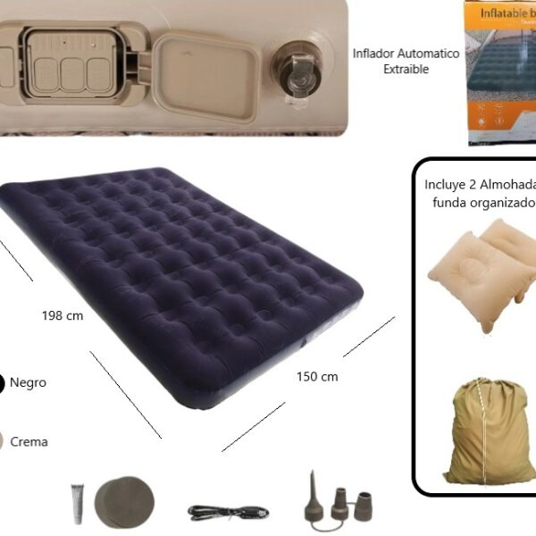 COLOCHON INFLABLE CON INFLADOR AUTOMATICO