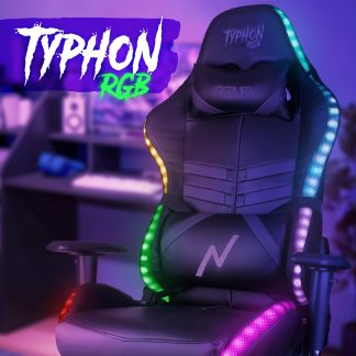 silla gamer con luz rgb reforzada noga net Typhon RGB