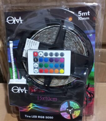 Tira rgb 5050 5 m con fuente y controlador