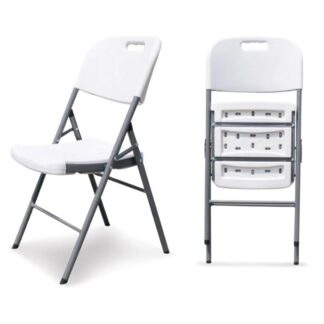 Silla plegable blanca