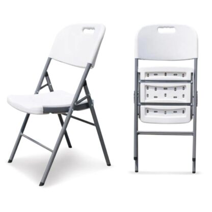 Silla plegable blanca