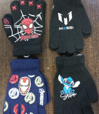 GUANTES DE INVIERNO INFANTILES CON DISEÑO 14-15CM DISEÑOS SURTIDO PRECIO POR DOCENA