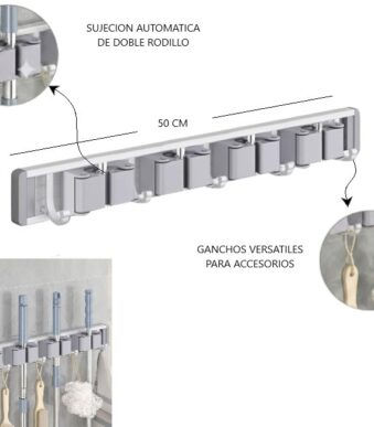 ORGANIZADOR CON GANCHOS VERSATILES PARA ACCESORIOS DE COCINA - BAÑO