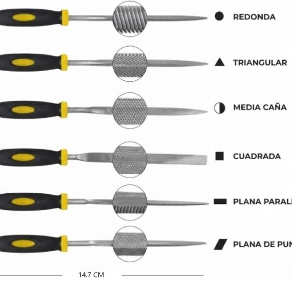 SET LIMAS 6PCS PARA MADERA MELECH-759