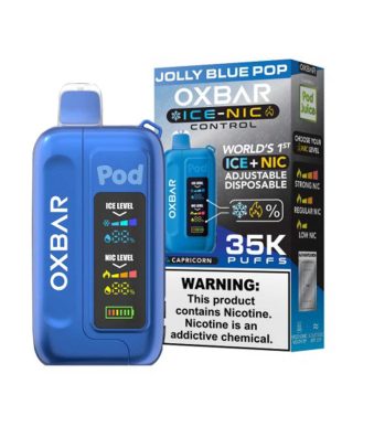 VAPER OXBAR 35000 PITADAS JOLLY BLUE POP