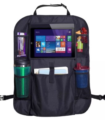 Organizador De Asiento Para Auto Porta Objetos Viaje con porta tablet