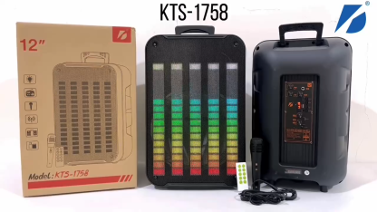 parlante kts-1758 12" con microfono y control