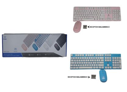 KIT COMBO TECLADO Y MOUSE INALAMBRICO TIME 8256