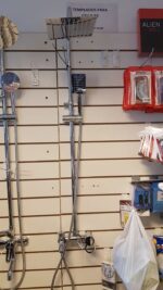 Set de ducha con duchador manual de diseño europeo y flor cuadrada grande mod. ETL0012 0284