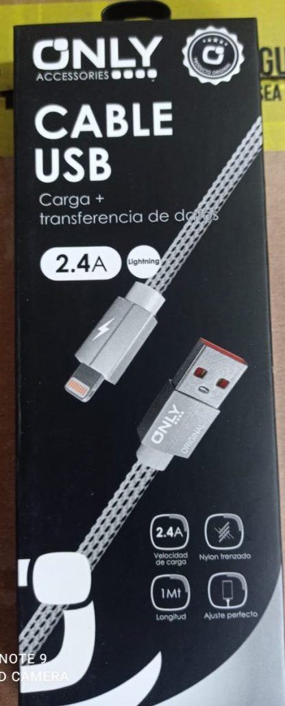 cable only iphone mod 43 plateado