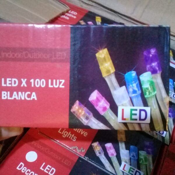 luz led blanca 100 led da 13