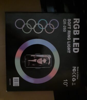 aro de led rgb con tripode 31 cm 12"