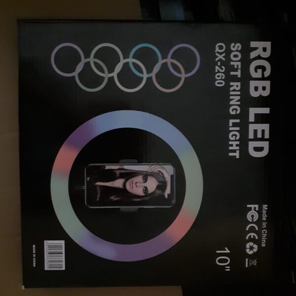 aro de led rgb con tripode 31 cm 12"