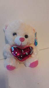 PERRITO DE PELUCHE 22 CM CODIGO CODIGO 17123 CON LENTEJUELAS