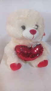 PERRITO DE PELUCHE 22 CM CODIGO CODIGO 17123 CON LENTEJUELAS