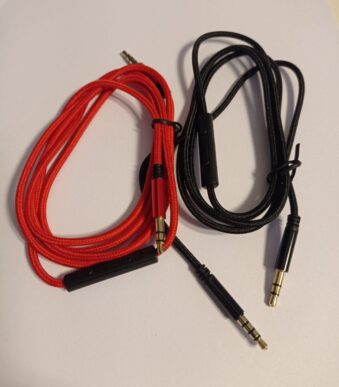 cable plug 3,5mm a 3,5mm con microfono para auriculares