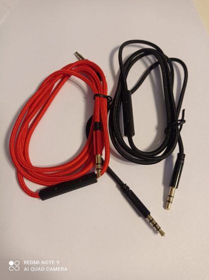 cable plug 3,5mm a 3,5mm con microfono para auriculares