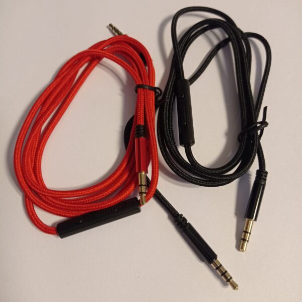 cable plug 3,5mm a 3,5mm con microfono para auriculares