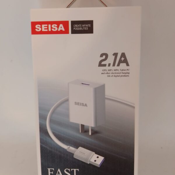 cargador seisa + cable 1 m v8 2.1 am REAL
