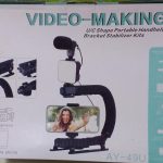 estabilizador kit con microfono y luz ay-49u