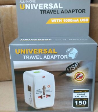 adaptador de corriente mundia, viajero 2 usb 1000 mah