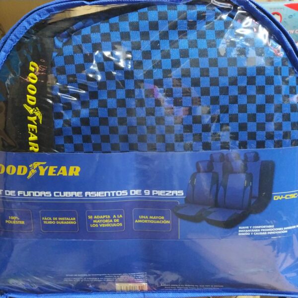 CUBRE ASIENTOS 9 PIEZAS G.YEAR BLUE GYCSC905B