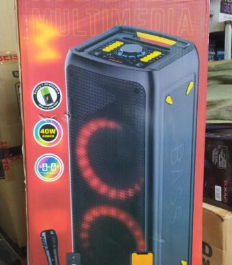 parlante torre 2x10" con luces seisa yx-2122b