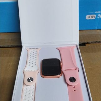 smart watch t55 con llamadas solo color rosa dos mallas