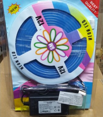 luz de neon con fuente azul