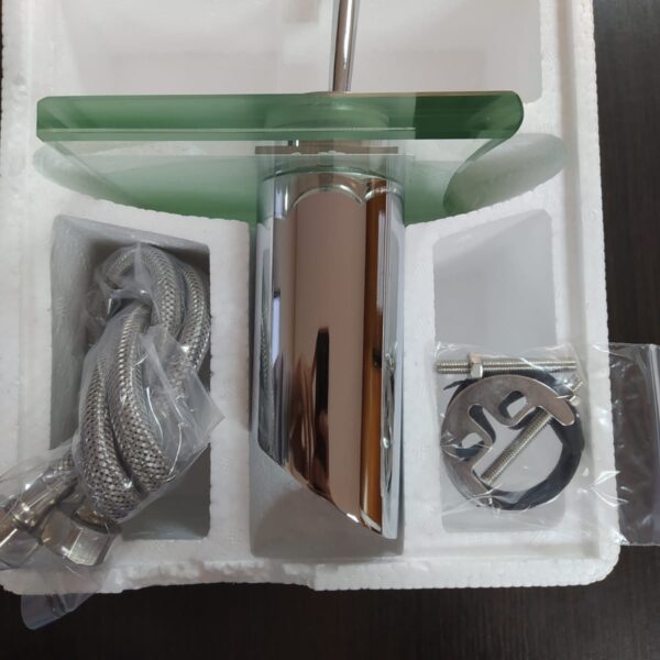 MONOCOMANDO DE BAÑO CASCADA DE VIDRIO  9582S