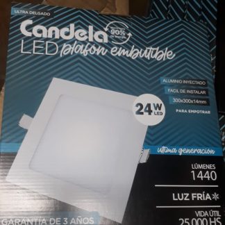 plafon led 24w embutir cuadrado frio candela