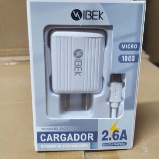 cargador con cable 2.6 am ibek v8 micro usb
