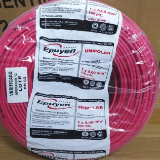 cable conductor unipolar cobre color rojo 4 mm rollo por 100m epuyen