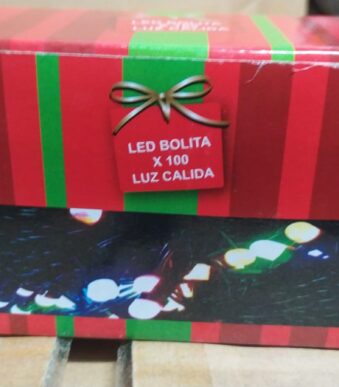 luz bolita led calida da26 100 leds