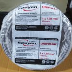 cable conductor unipolar cobre color blanco 1 mm rollo por 100m epuyen