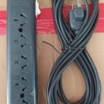 zapatilla 5 m cable negro 5 tomas
