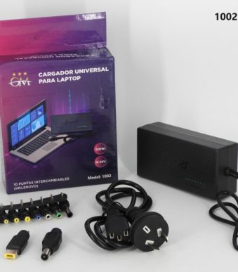 cargador universal notebook om ficha lenovo y hp