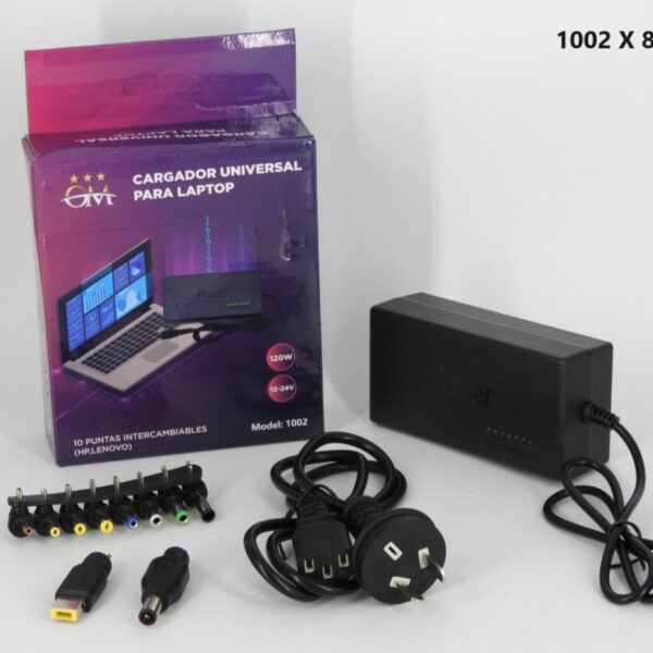 cargador universal notebook om ficha lenovo y hp