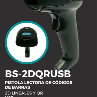 Pistola lectora de códigos de barras 2D Lineales y QR - USB + Inalámbrico - Global BS-2DQRUSBWS