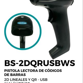 Pistola lectora de códigos de barras 2D Lineales y QR - USB - Global BS-2DQRUSB