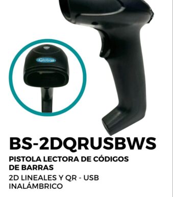 Pistola lectora de códigos de barras 2D Lineales y QR - USB - Global BS-2DQRUSB