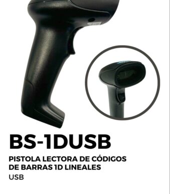 Pistola lectora de códigos de barras 1D Lineales - USB - Global bs-1dusb