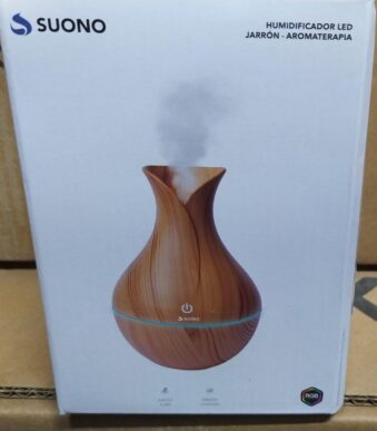 humidificador led 036 suono simil madera con luz led hog0062