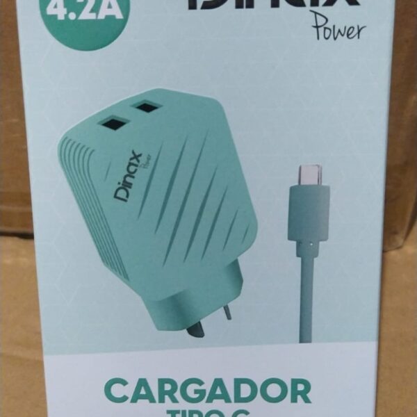 CARGADOR 220V 4.2AMP TIPO C 2USB COLORES PR1CAR42TC