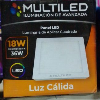 panel aplicar 18w calido cuadrado multiled