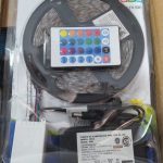 kit tira de led 5050 con cargador y controladora rgb