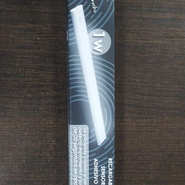 Aplique Liston Sensor Mov. 20cm Led 1w Recargable Dimer Color De La Luz Blanco Frío 7401